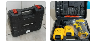 Foto compartilhada de comprador mostrando a parafusadeira ou acessório do mesmo modelo